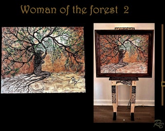 Tree of life, Zen, gift, art, Original paintings, women, tree, forest, landscape, custom art, Fine Art, painting