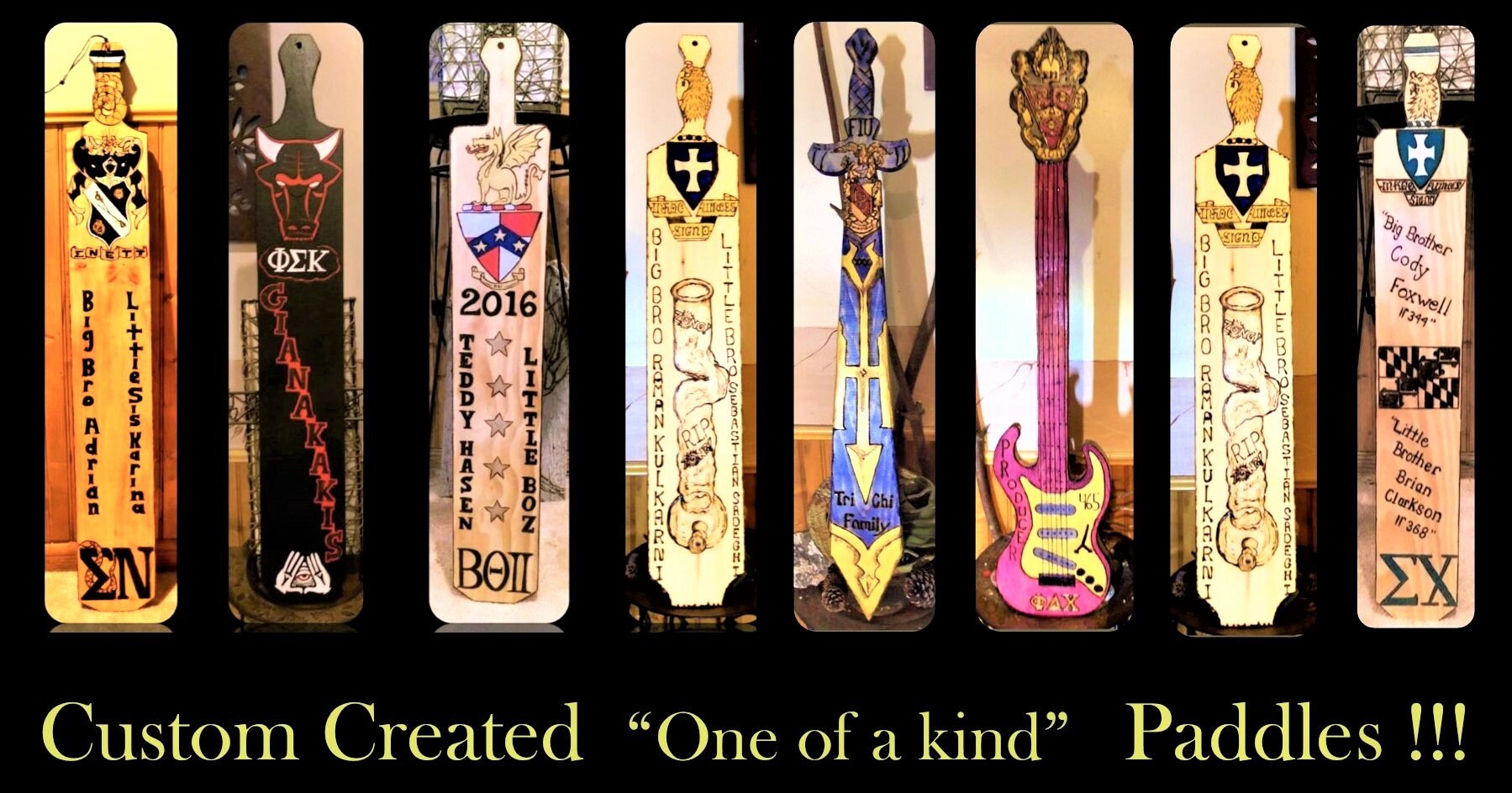 cool paddles - fraternity paddles, frat paddle,big brother gift, custom