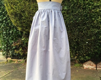 Plain long grey cotton apron, adults multi-sized, Tea Room, Puritan, Victorian Costume, Prairie, Maid Apron, Cook,  Re-enactment