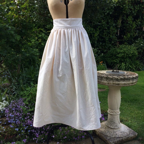 Long calico apron, Vintage, Old Style, Victorian, style.