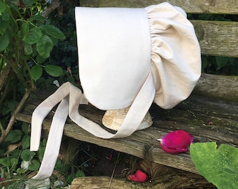 Old  Style Calico Bonnet. Adults Size. Victorian/Vintage Stage Costume. Book Day. Victorian Market.