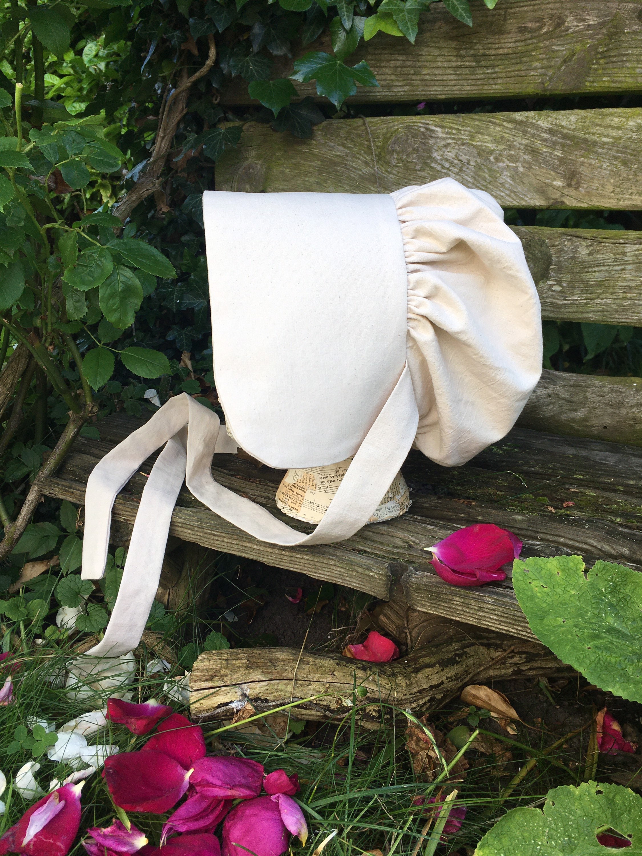 Old Style Calico Bonnet. Adults Size 