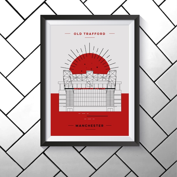 Old Trafford Wall Art Etsy
