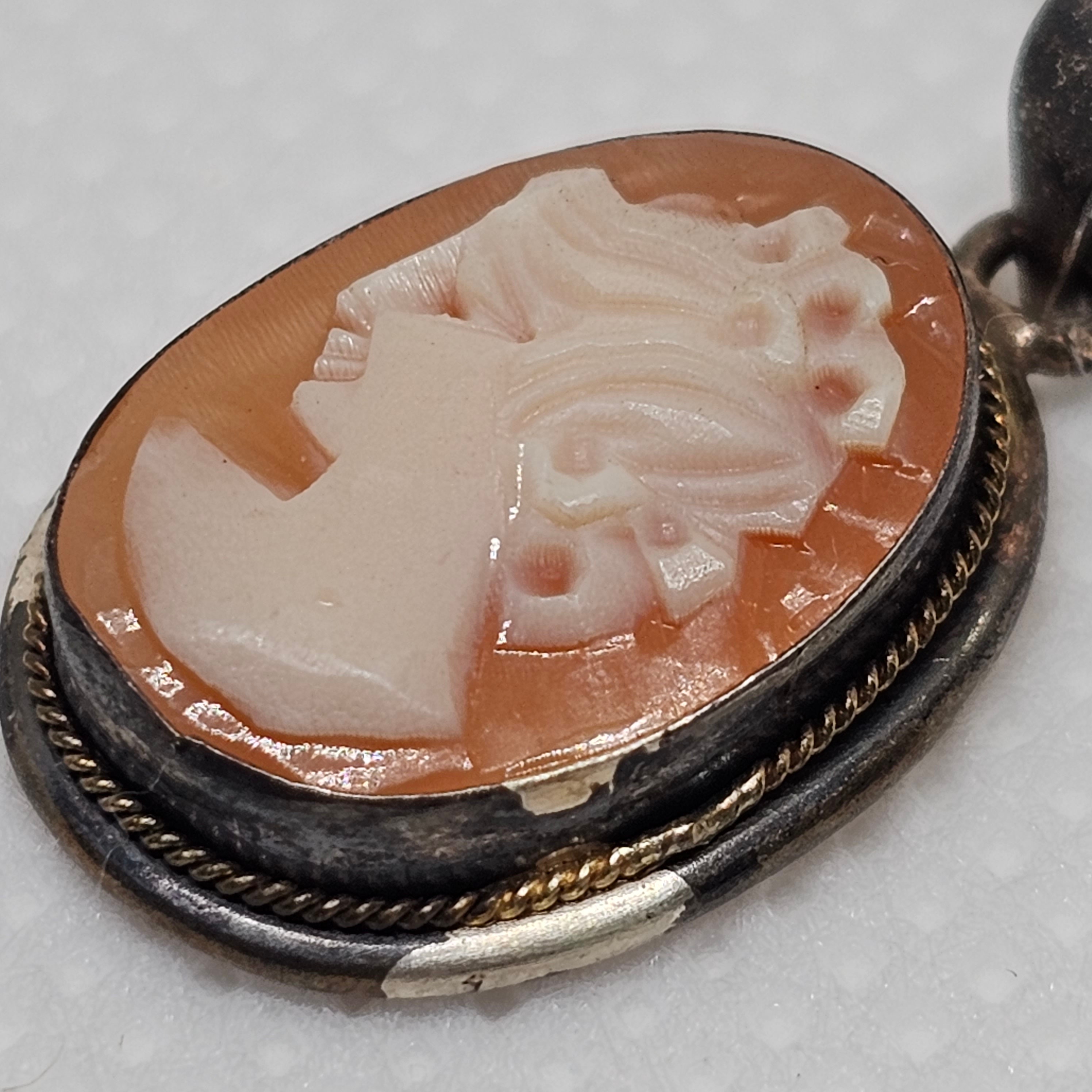 Vintage Giovanni Apa Cameo Sterling Necklace - Etsy