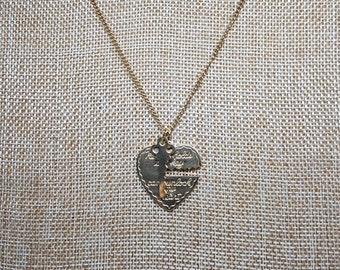 Vintage Key To My Heart Pendant Necklace 18"