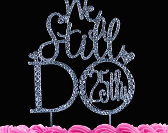25th Anniversary Cake Topper Etsy 25th Anniversary Cake Topper Etsy