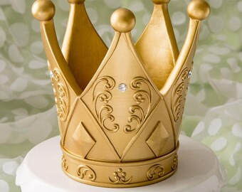 Gold Crown Cake Topper Etsy Gold Crown Cake Topper Etsy