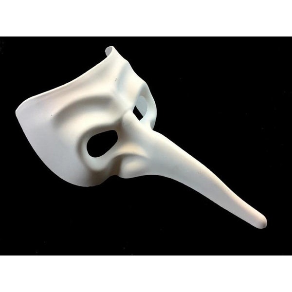 Laser Cut Medieval Plague Doctor White Halloween Mask Long Nose