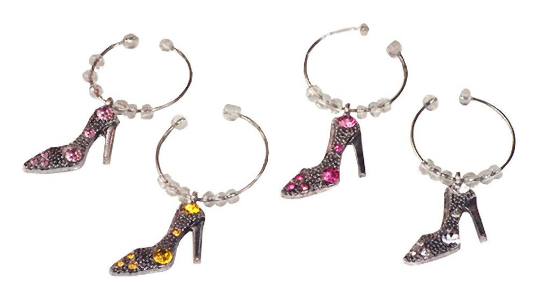 Dazzling Divas Shoe Wine Charms Pack of 12 Bridal Shower Etsy