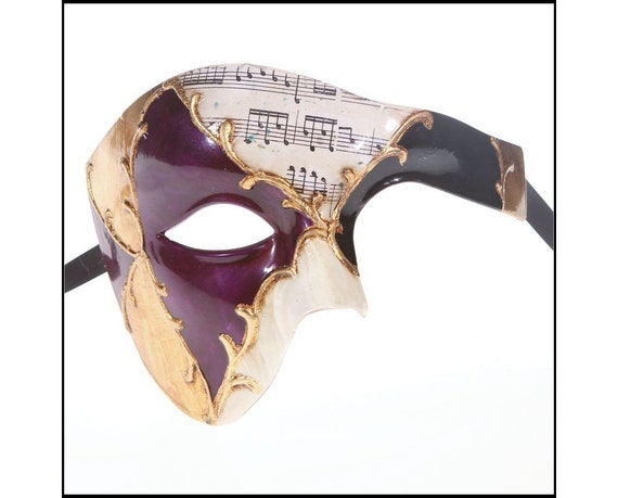 Silver Series Phantom of The Opera Half Face Masquerade Mask Vintage Black