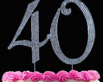 40e anniversaire Gâteau Toppers Crystal Cake Topper 40 Anniversaire Cake Toppers Top