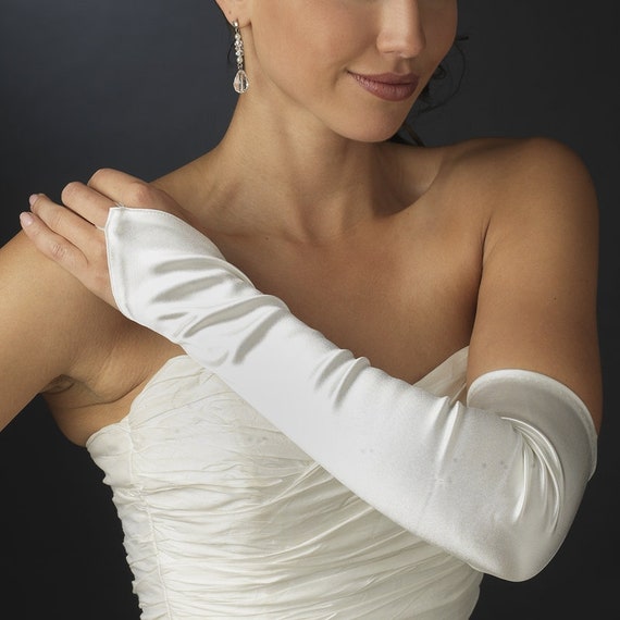 Satin bridal gloves outlet