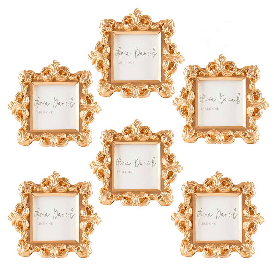 Baroque Gold Wedding Place Card Frames Set of 12 Placecard Holders With