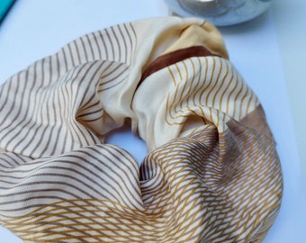 Giant silk scrunchie, oversized silk scarf scrunchies, womens hair accessory, stocking filler gift, secret santa gift