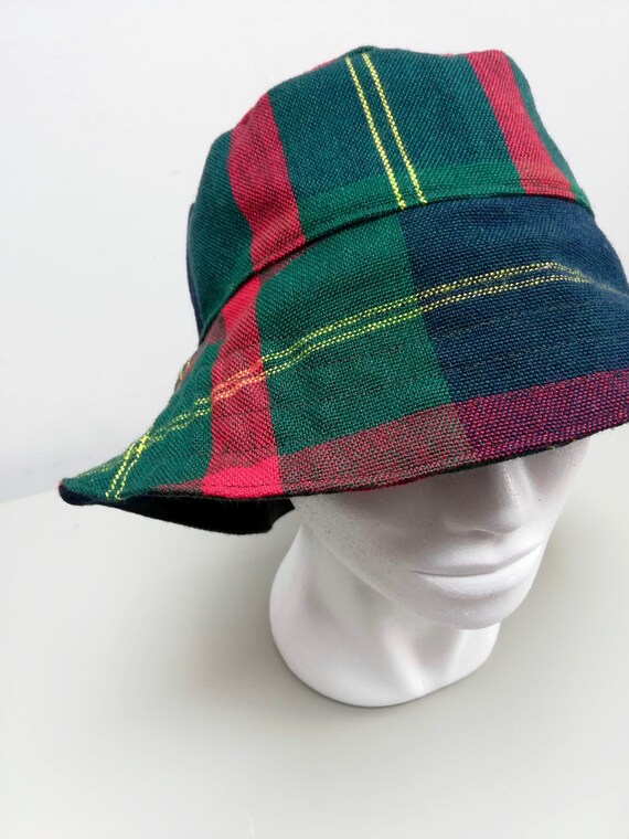 Tartan bucket hat tartan ladies hat winter hat wide brimmed | Etsy