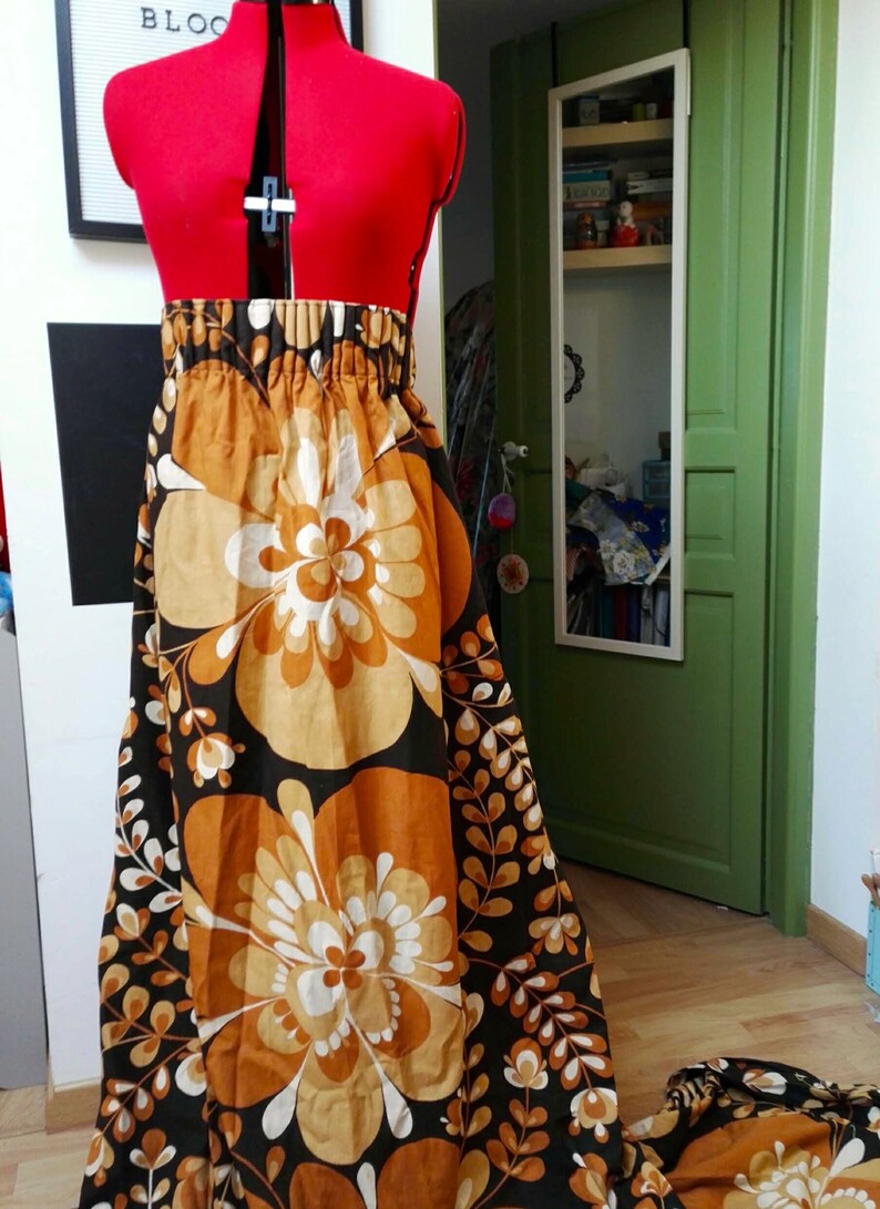 Womens full pleated skirt floral skirt,made to order skirt vintage fabric skirt