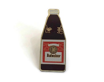 Vintage Budweiser bière bouteille émail épinglette