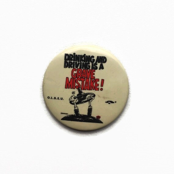 Vintage Drinking And Driving Is A Grave Mistake Etsy