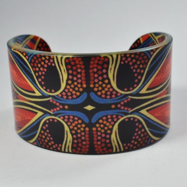 Maori style cuff - maori bracelet - maori pattern - maori color cuff