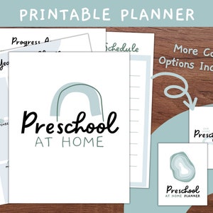 Preschool at Home Teacher Planner Pre K Academic Planner Printable Homeschool Planner