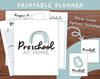 Preschool at Home Teacher Planner Pre K Academic Planner Printable Homeschool Planner