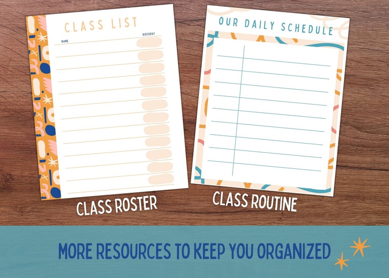 Preschool Teacher Planner / Pre K Academic Planner / Printable Etsy