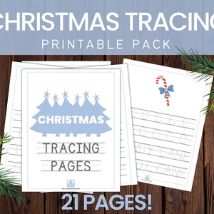 Christmas Tracing Preschool Worksheets / Holiday Handwriting Printable
