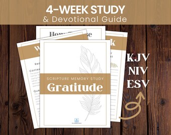 Gratitude Memory Verse Pack for Fall / Thanksgiving Printable Bible Verse Cards