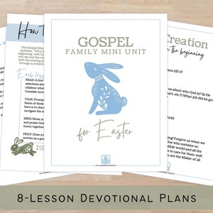 Easter Gospel Unit Study Printable Christian Children&#39;s Ministry Lessons Homeschool Curriculum Holy Week Family Devotion