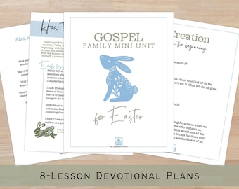 Easter Gospel Unit Study Printable Christian Children's Ministry Lessons Homeschool Curriculum Holy Week Family Devotion
