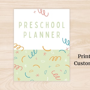 Preschool Teacher Planner / Pre K Academic Planner / Printable Homeschool Planner