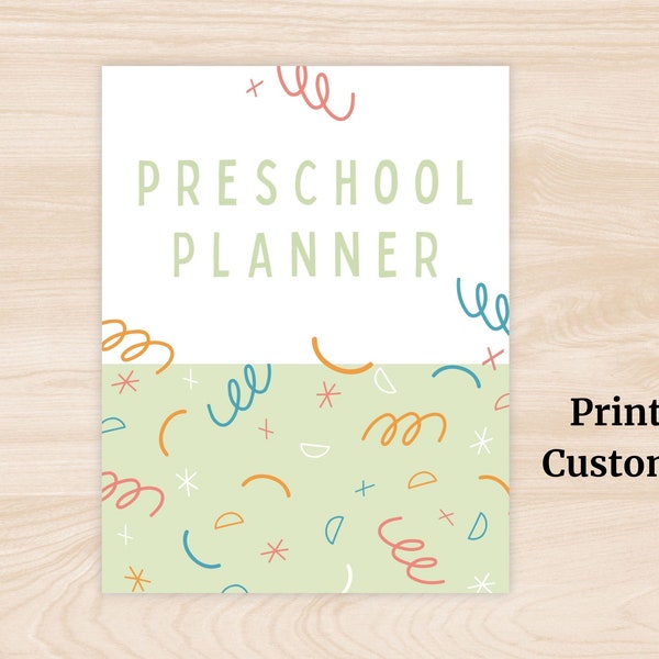Préscolaire Teacher Planner / Pre K Academic Planner / Printable Homeschool Planner