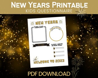New Years Conversation Cards / Printable New Years Eve Countdown Conversation Starter Dinner Cards