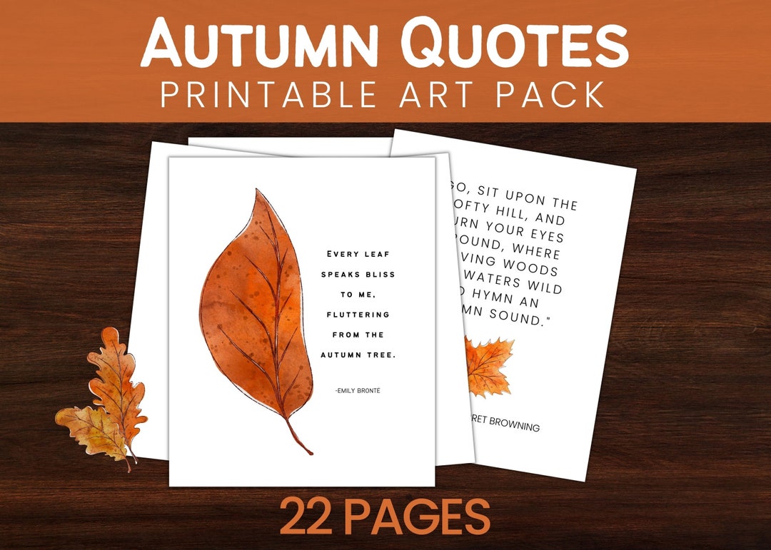Autumn Quote Printable Memory Work / Charlotte Mason Fall Nature Study ...