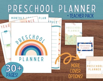 Preschool Teacher Planner Pre K Academic Planner Printable Homeschool Planner
