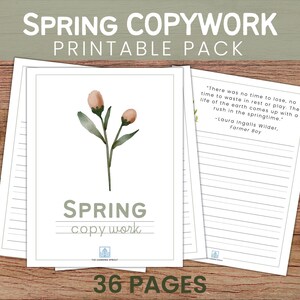 Frühling Handschrift Copywork / Oster Penmanship lehrreiche Printable