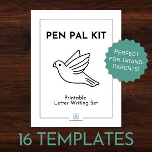Pen Pal Kit / Letter Writing Set for Grandparent Gifts / Long Distance Snail Mail Printable