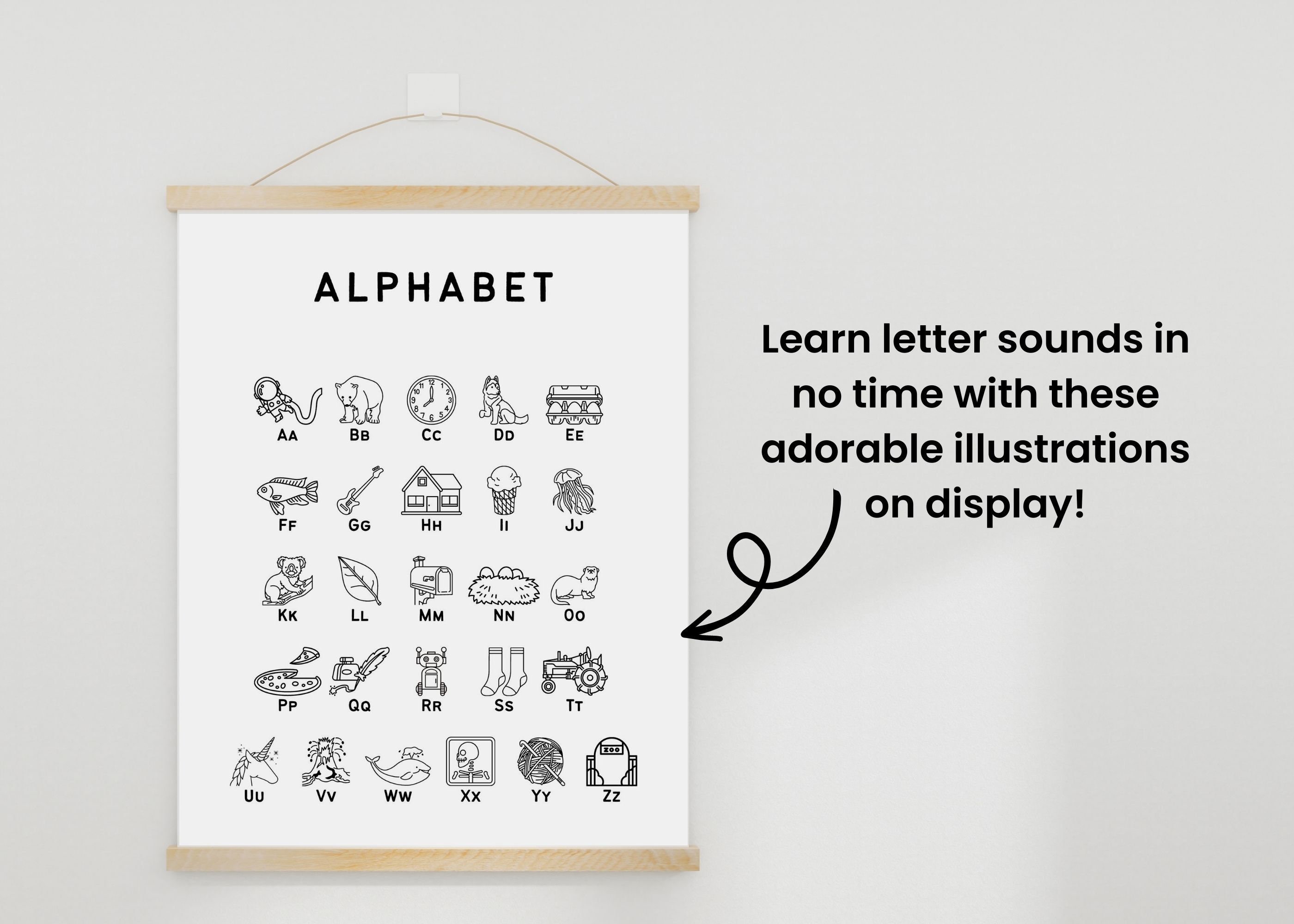 Alphabet Poster / Letters Educational Prints / ABC Printable ...