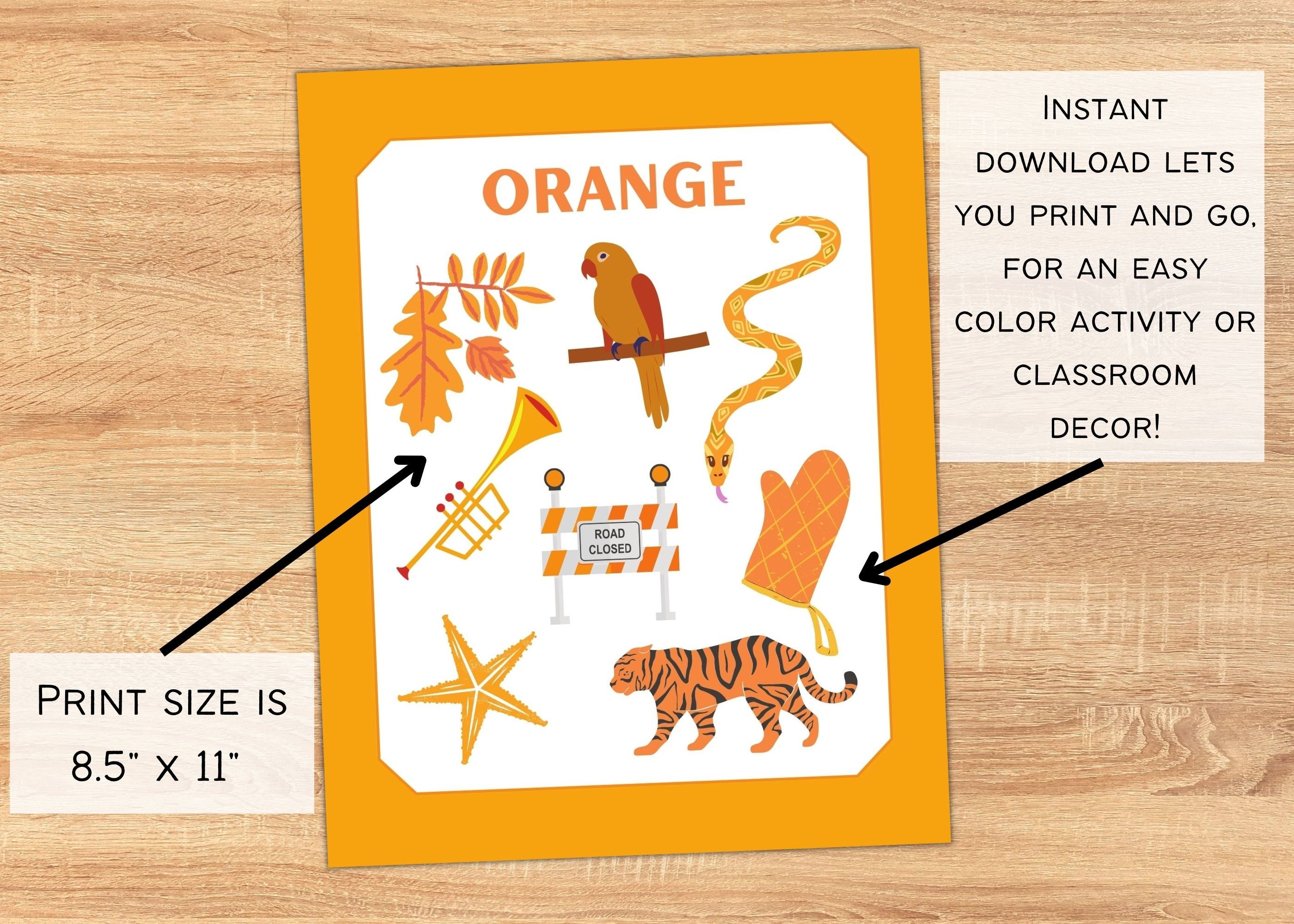 Color Classroom Posters / Preschool Classroom Decor / Learn Colors