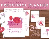 Floral Preschool Teacher Planner Pre K Academic Planner Printable Homeschool Planner
