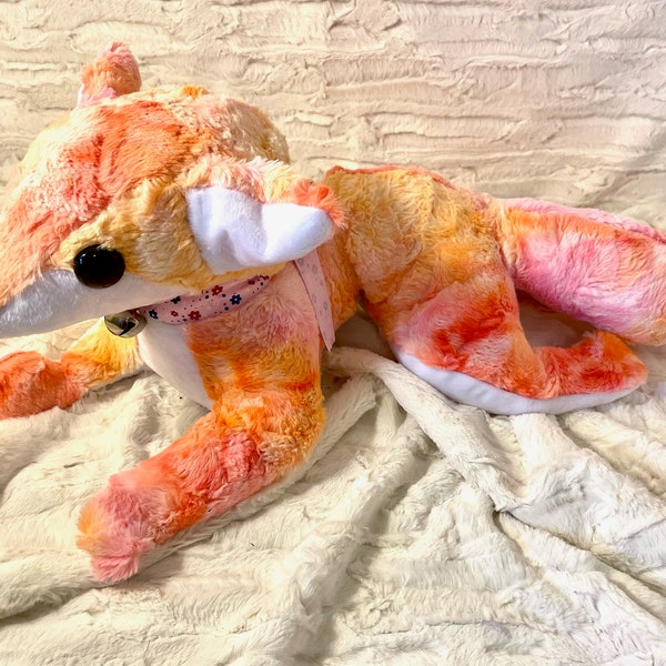 Sunset Sherbet Fox Plush Weighted Kawaii Stuffed Animal Cute (Ready to Ship)