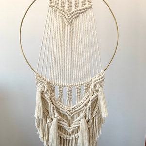 Brass Circle Macrame Wall Hanging image 3