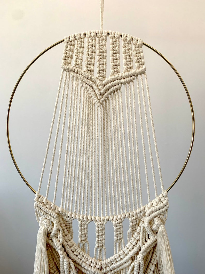 Brass Circle Macrame Wall Hanging image 2