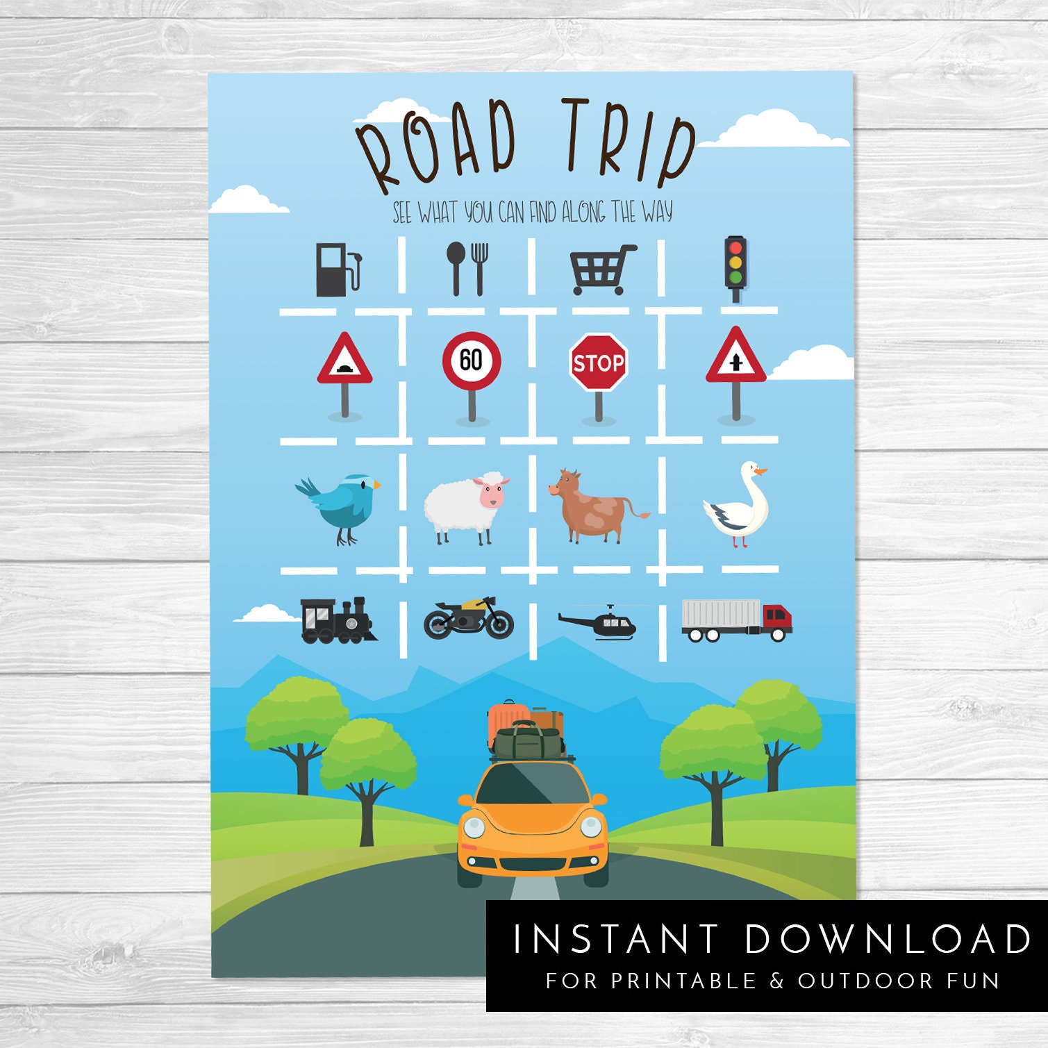 road trip activity kids activities printable kids activity etsy
