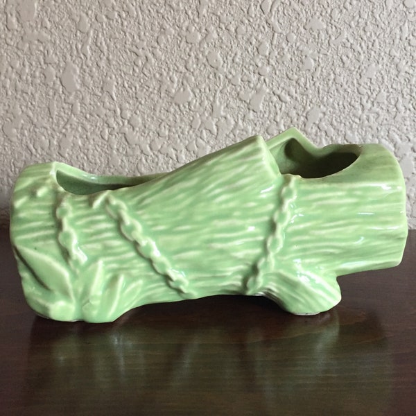 Vintage McCoy Log Shaped Ceramic Planter