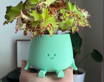 Happy Face Planter, mint green