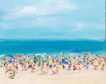 Beachlife  - wrapped Giclee print 24"x24" seascape painting beach art for beachhouse interior