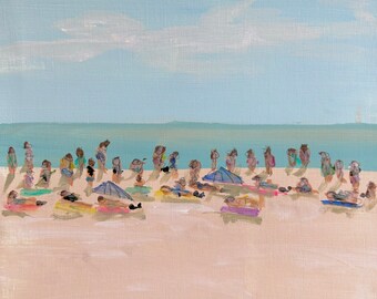 Beachlife Summer Painting su carta 12x12