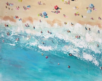 Abstract beach scene paintings deals