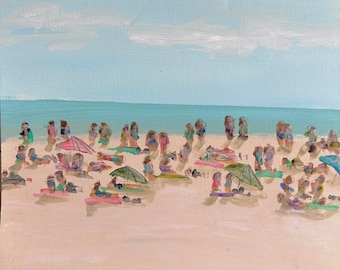 Beachlife Summer Painting su carta 12x12